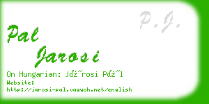 pal jarosi business card